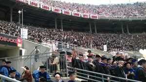Looking into the Stands at the 2015 Commencement