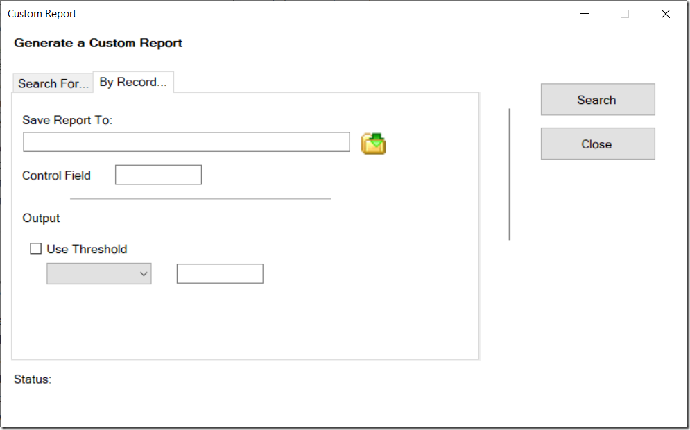Custom Report Writer: By Record